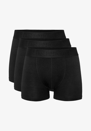 Zwarte katoenen boxershorts met een elastische tailleband met het reliëflogo "Resteröds". In totaal drie paar, met een soepele textuur en een aansluitend ontwerp.