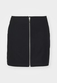 LOUISE ZIP SKIRT - Mini sijonas - black