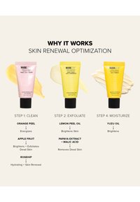 NUDESTIX NUDESKIN 3-STEP CITRUS SKIN RENEWAL - MAKEUP (MELT, MICRO-PEEL, MOISTURIZER) - Ansiktsvårdsset