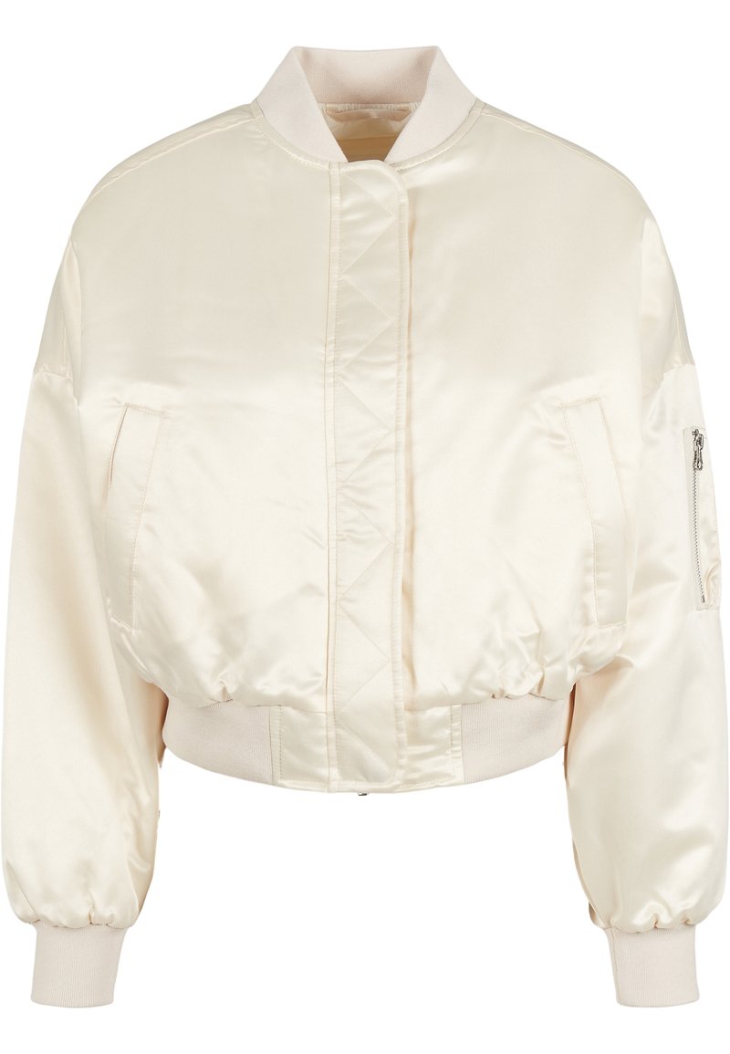 Urban Classics LADIES SHORT OVERSIZED SATIN BOMBER JACKET