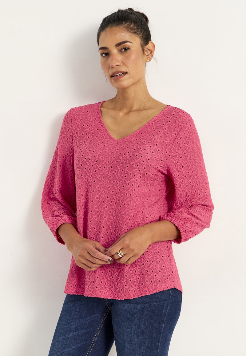 Cellbes of Sweden WITH OPENWORK - Bluse - dark pink/pink - Zalando.at