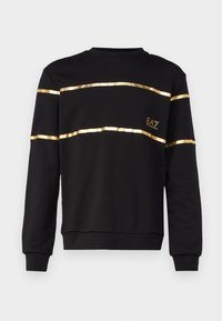 EA7 Emporio Armani TRAIN MONOGRAM - Sportinis megztinis - black/gold