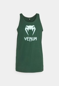 Canotta verde senza maniche con scollo rotondo. Presenta un grande logo di un serpente bianco e il testo "VENUM" stampato sul davanti. Realizzata in cotone.