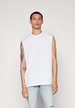 YOURTURN UNISEX 2PACK REGULAR FIT TANK TOP - Top - white/ khaki