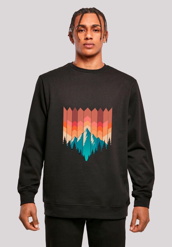 BERG SONNENUNTERGANG GEOMETRISCH - Sweatshirt - schwarz
