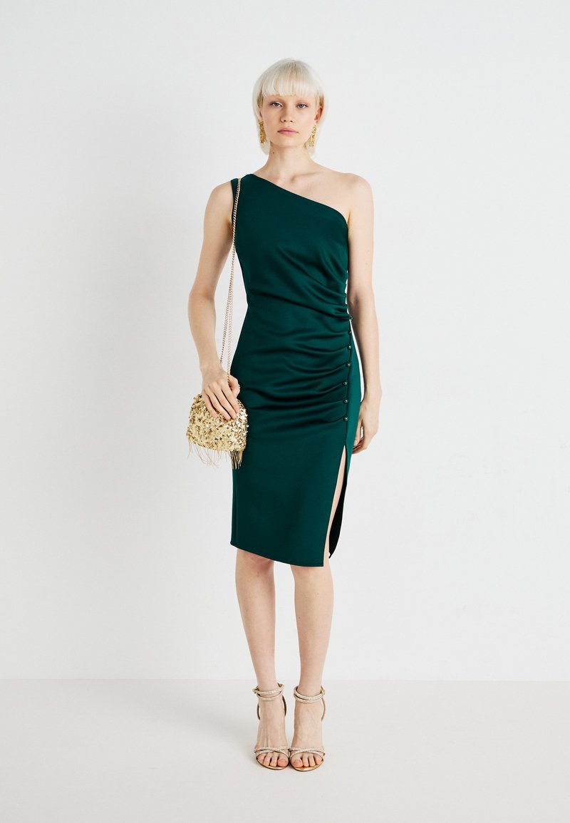 terra bardot midi dress in cityscape green Terra Bardot Midi Dress in Cityscape Green main image 1
