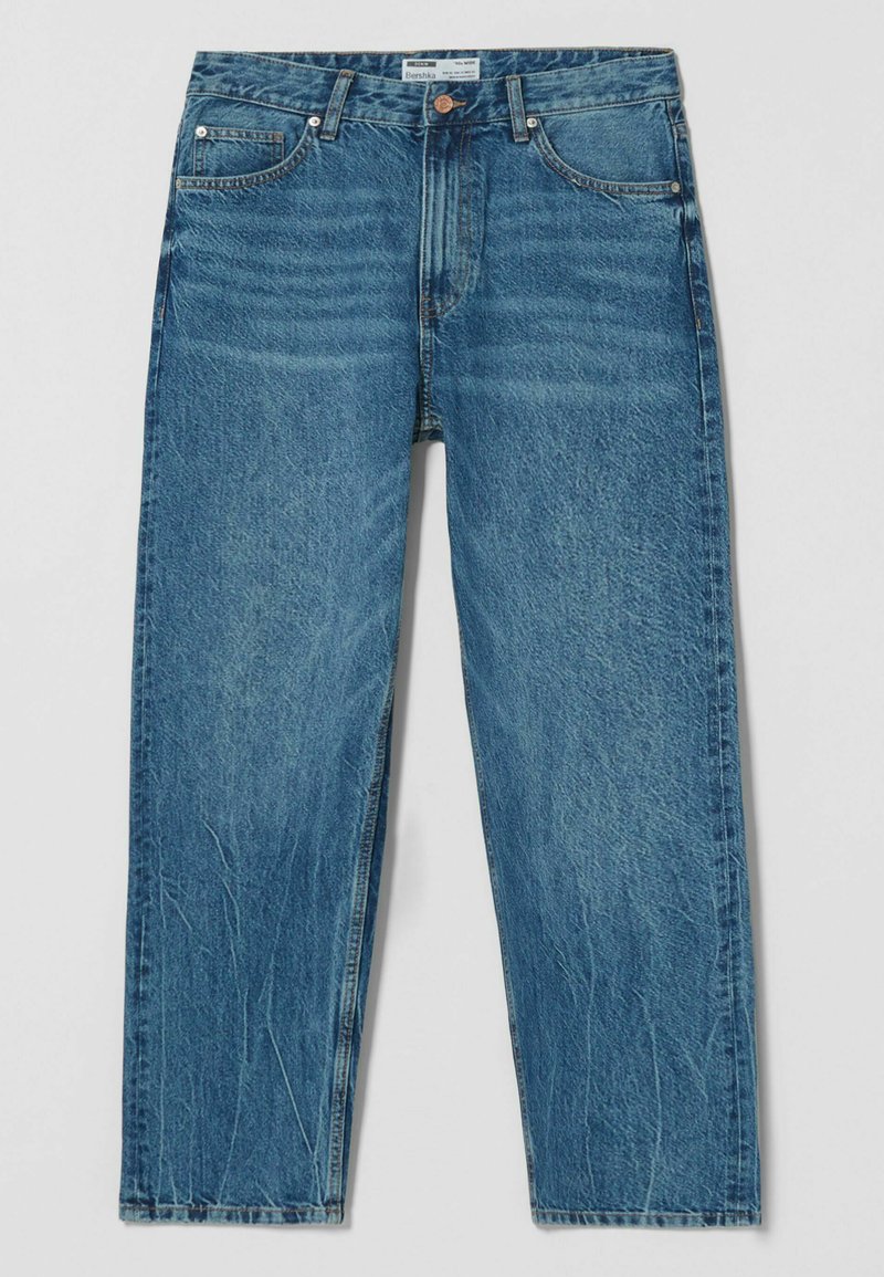 Bershka Relaxed fit jeans donkerblauw Bershka Relaxed fit jeans donkerblauw