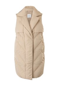 s.Oliver BLACK LABEL MET EEN REVERSKRAAG - Weste - beige