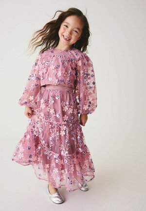 Next, EMBELLISHED LENGHA SET - Maxi skirt - berry pink