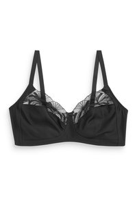 Next TOTAL SUPPORT EMBROIDERED NON PAD NON WIRED - Kolmnurklõikega rinnahoidja - black