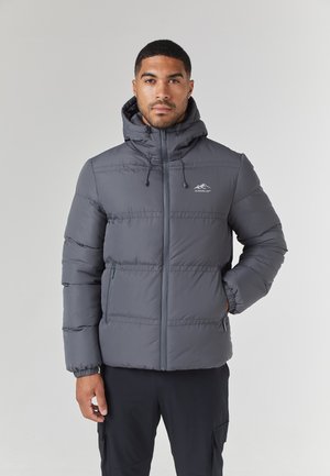 LOGO RACER PUFFER JACKET - Téli dzseki - charcoal
