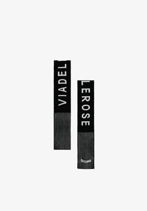 #VDR VILLADELLEROSE, LOGO STRIPED KNIT SCARF - Κασκόλ - black