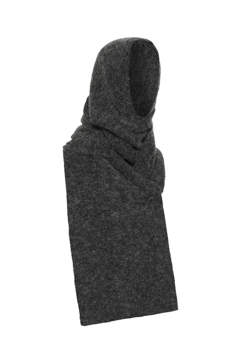 Gestuz ALPHA HOODSCARF - Hals- og hodeplagg - charcoal melange