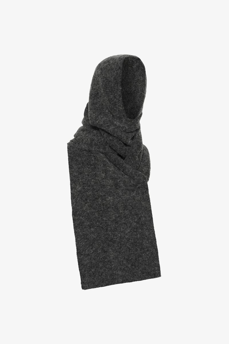 Gestuz ALPHA HOODSCARF - Hals- og hodeplagg - charcoal melange