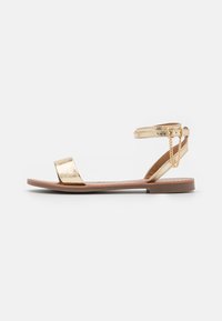 ONLY SHOES Varrelliset sandaalit - gold-coloured