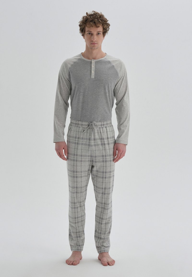 Herren Pyjamas | DAGI Nachtwäsche Set grey/grau - RE60587 Herren Pyjamas | DAGI Nachtwäsche Set grey/grau - RE60587
