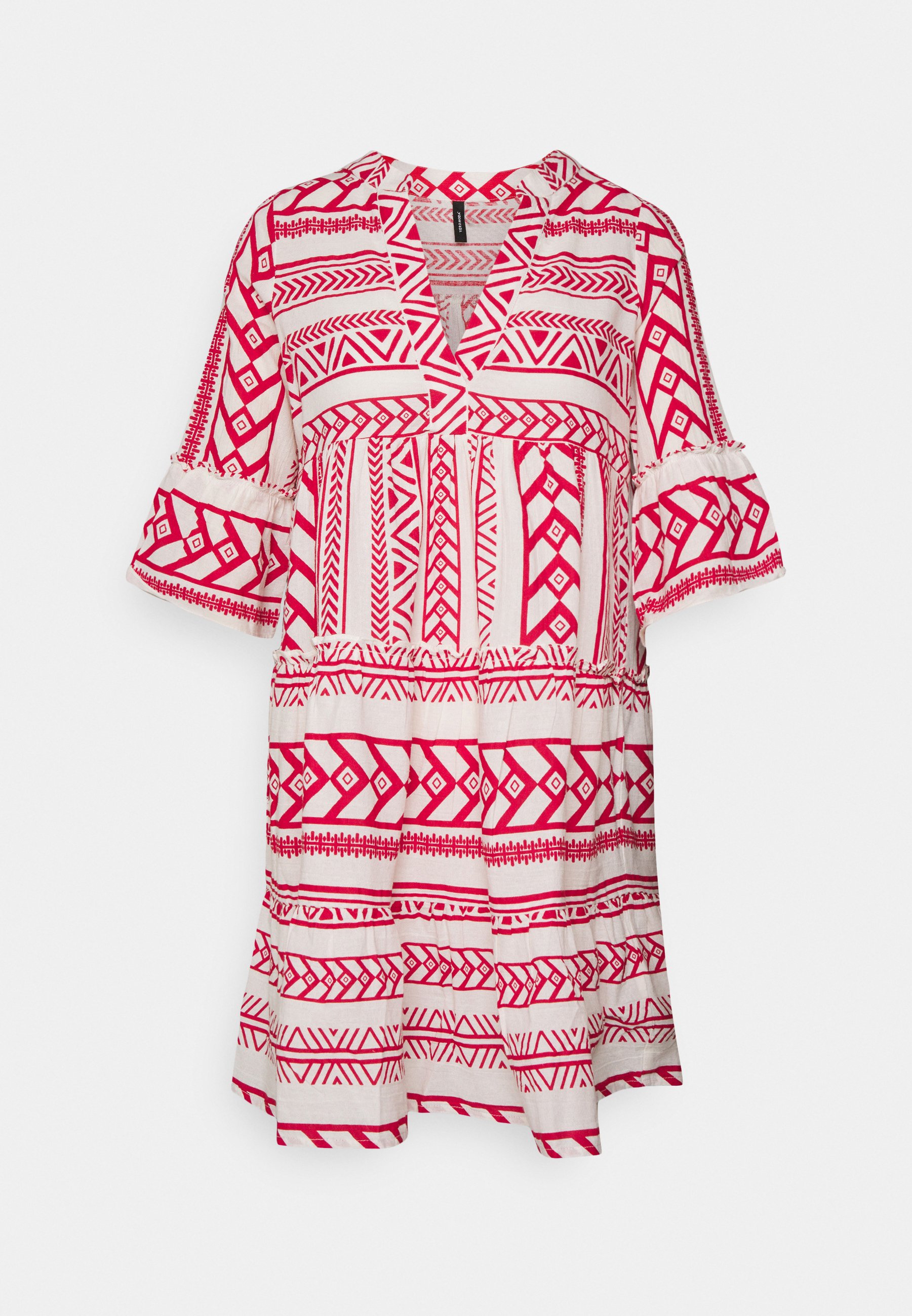 Vero Moda Petite VMDICTHE - Jurk - birch/goji berry/crème - Zalando.nl
