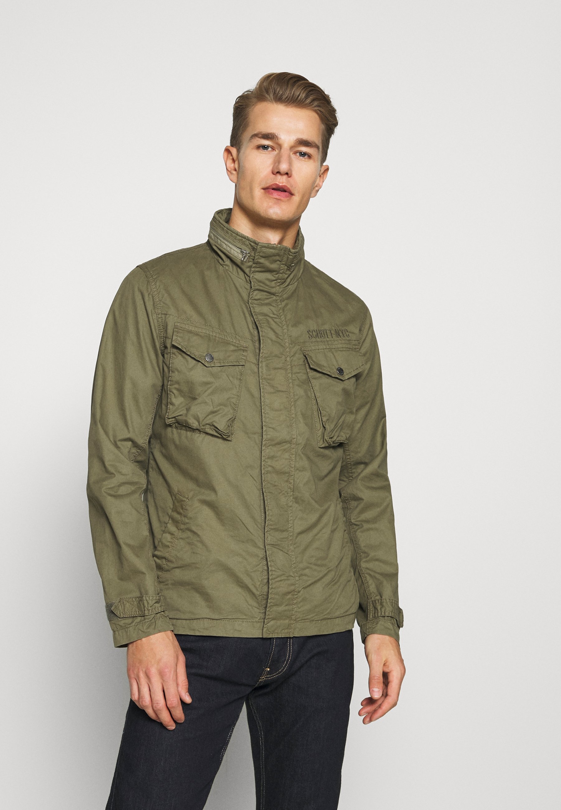 Schott Tunn jacka khaki Zalando.se Schott Vinterjacka khaki Zalando.se