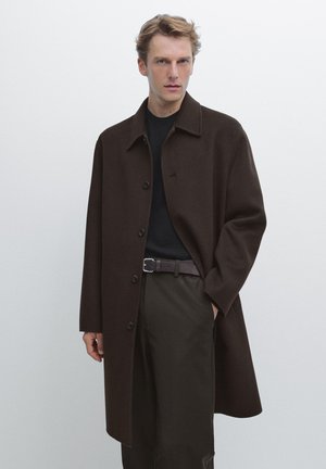 Massimo Dutti LONG  - Krátký kabát - dark brown