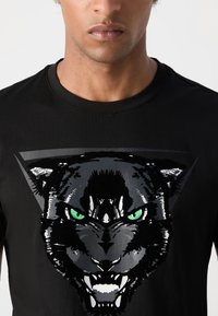 Antony Morato REGULAR FIT FLOCK AND INJECTION PRINT - Camiseta estampada - black