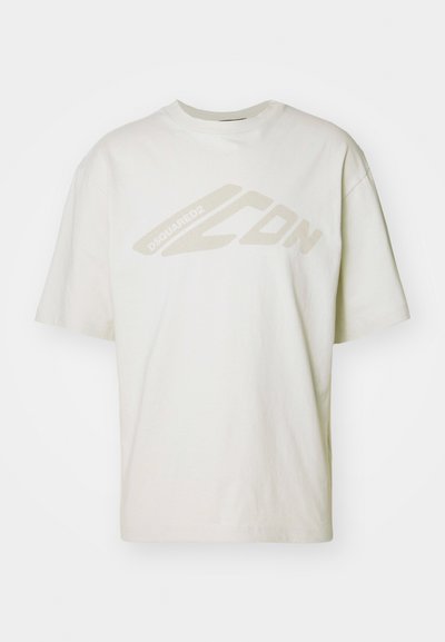 DSQUARED2 ICON LOOSE FIT TEE - Trükipildiga T-särk - offwhite