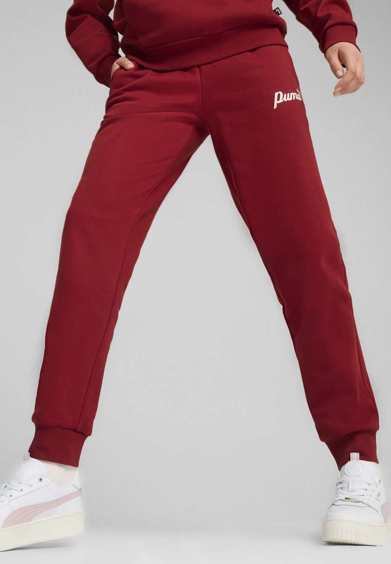 Puma SCRIPT - Spodnie treningowe/czerwony - Zalando.pl