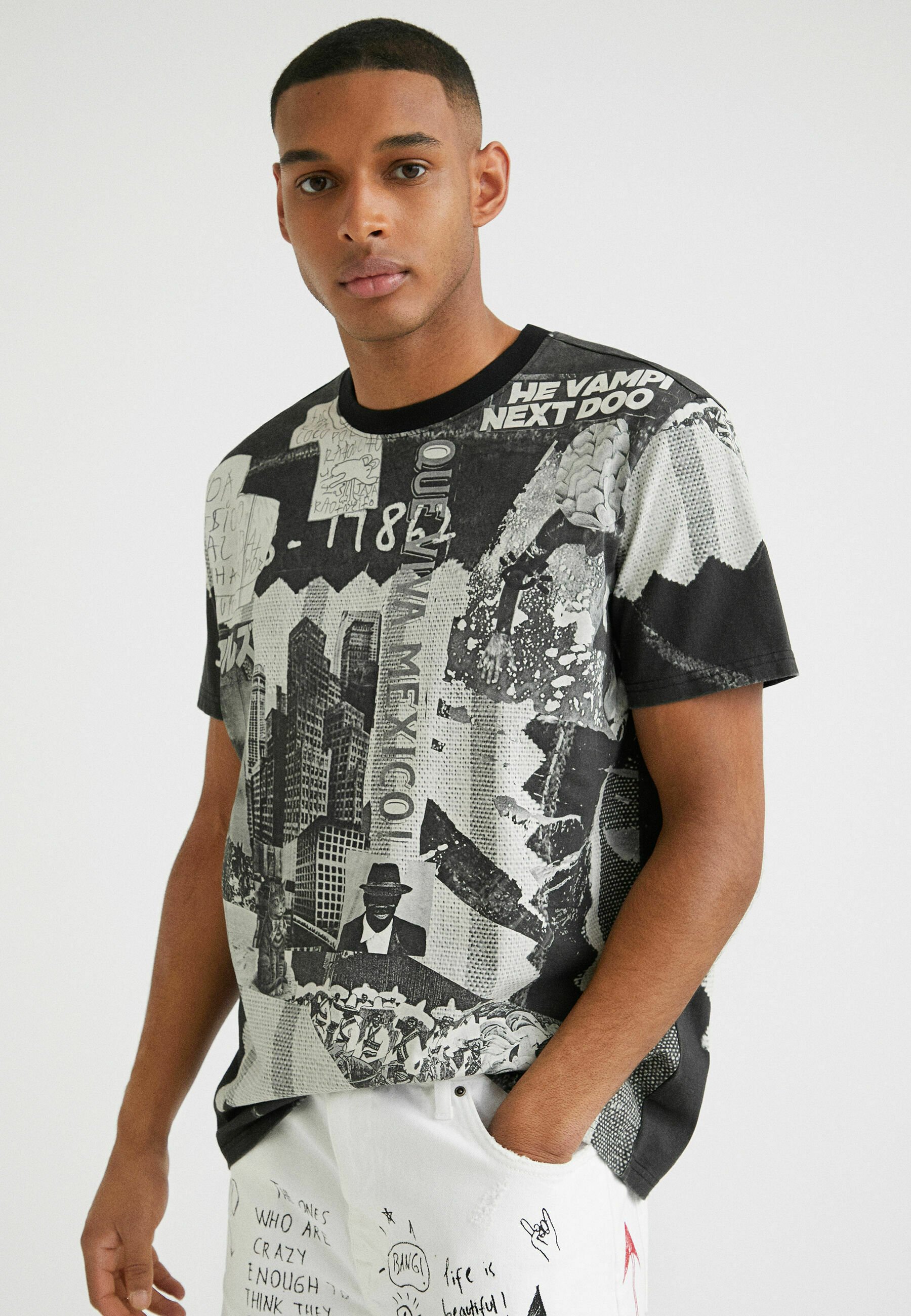 Desigual ARTY - T-shirt con stampa - grey/grigio - Zalando.it