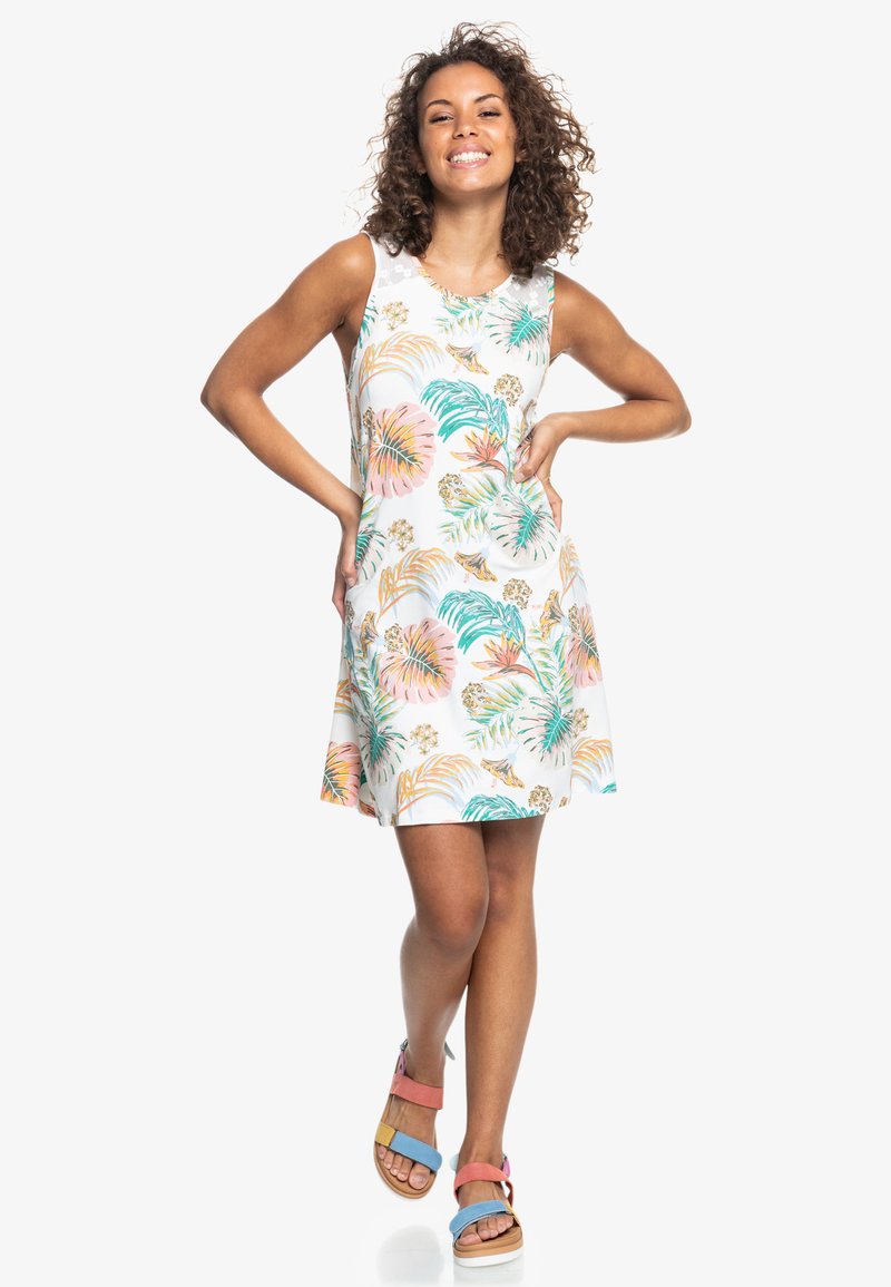 Damen Freizeitkleider | Roxy PARADISE ISLE Freizeitkleid snow white lilac/weiß - CS20826 Damen Freizeitkleider | Roxy PARADISE ISLE Freizeitkleid snow white lilac/weiß - CS20826