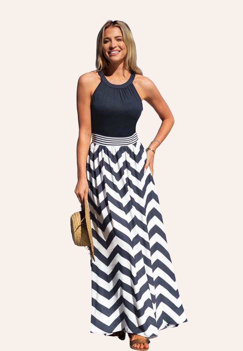 Cupshe WITH RACERBACK DETAIL - Vestito lungo - dark blue