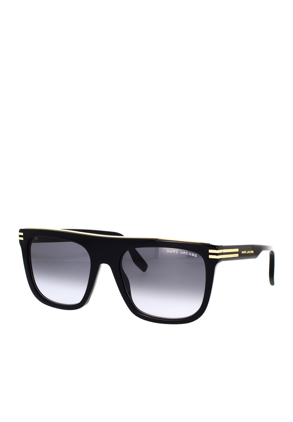 Marc Jacobs Black Sunglasses with Gold Temple Accents and Gradient Lenses Unisex Marc Jacobs Sunglasses MARC-733-S 807/9O main image 2