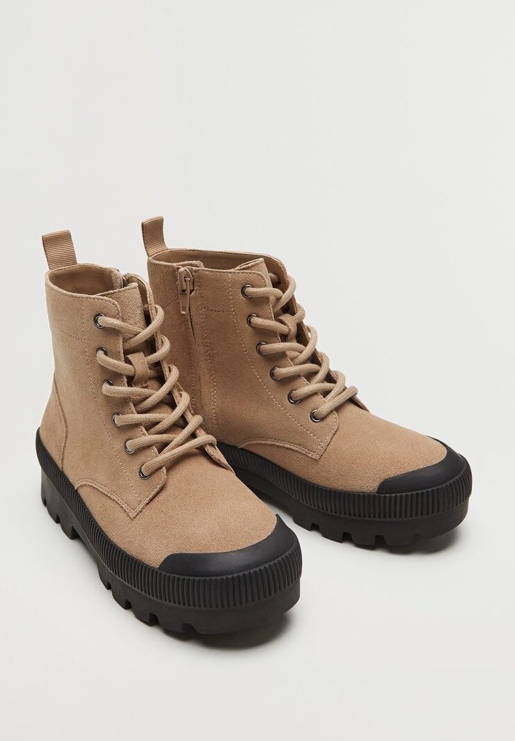 bottines beige à lacets mango bottines beige à lacets mango