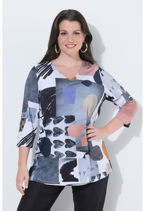 PATCHWORK HEART STRETCH 3/4 SLEEVE SLINKY - Langarmshirt - snow white