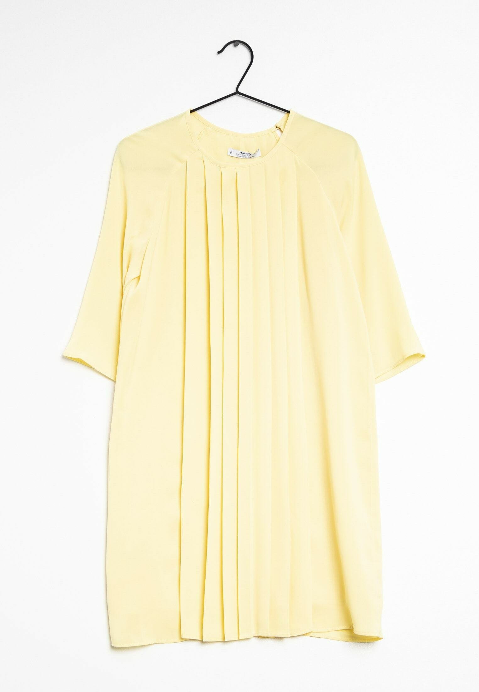 yellow pleated dress mango MANGO Women's Pleated Halter Neck Dress