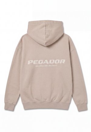 Pegador, COLNE LOGO - Sweat à capuche - warm taupe/cream