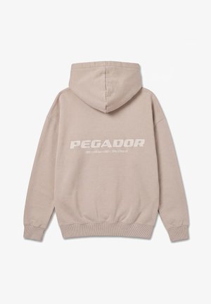 Pegador, COLNE LOGO - Sweat à capuche - warm taupe/cream