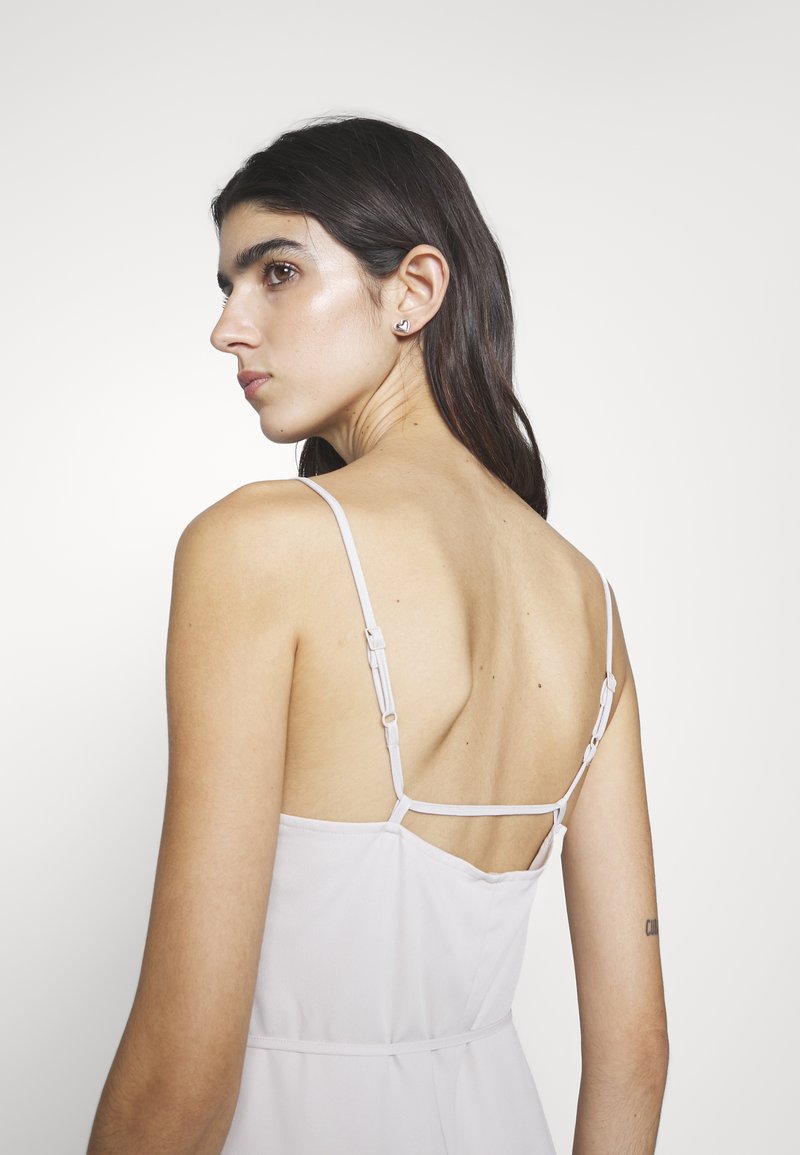 Calvin Klein MIDI SLIP DRESS - Maxi dress - silver gray/light grey - Zalando