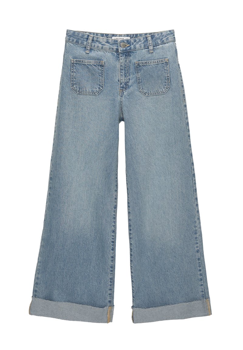 PULL&BEAR Flared Jeans blauw denim/bluedenim