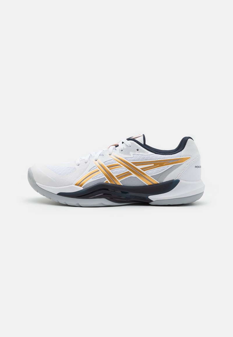 ASICS POWERBREAK FF - Handballschuh - white/rich gold