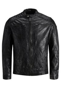 Jack & Jones Giacca di pelle - black
