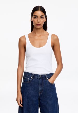 ARKET, ARKET RIB TANK TOP - Débardeur - white