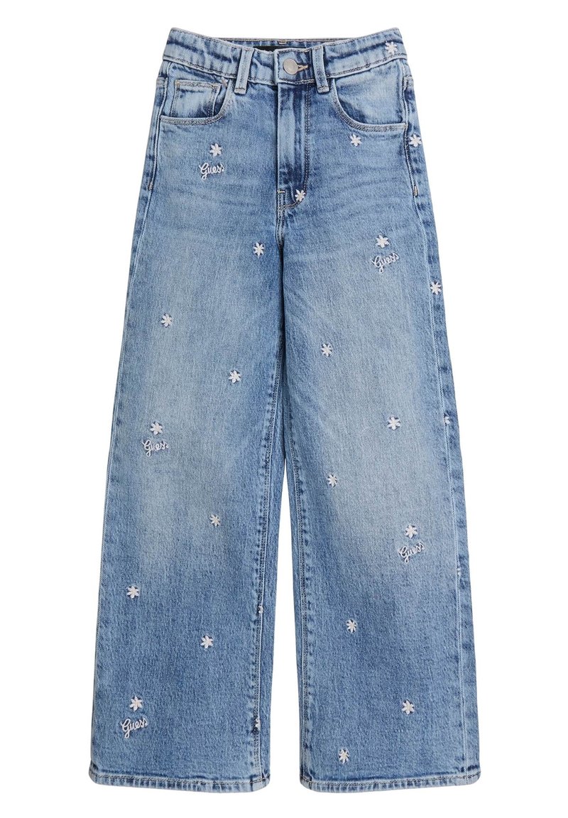 Guess EMBROIDERY - Flared-farkut - indigo daisy wash