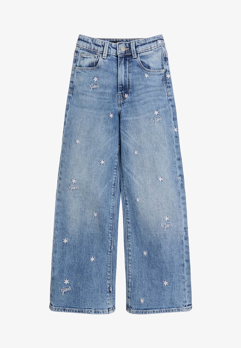 Guess EMBROIDERY - Flared-farkut - indigo daisy wash