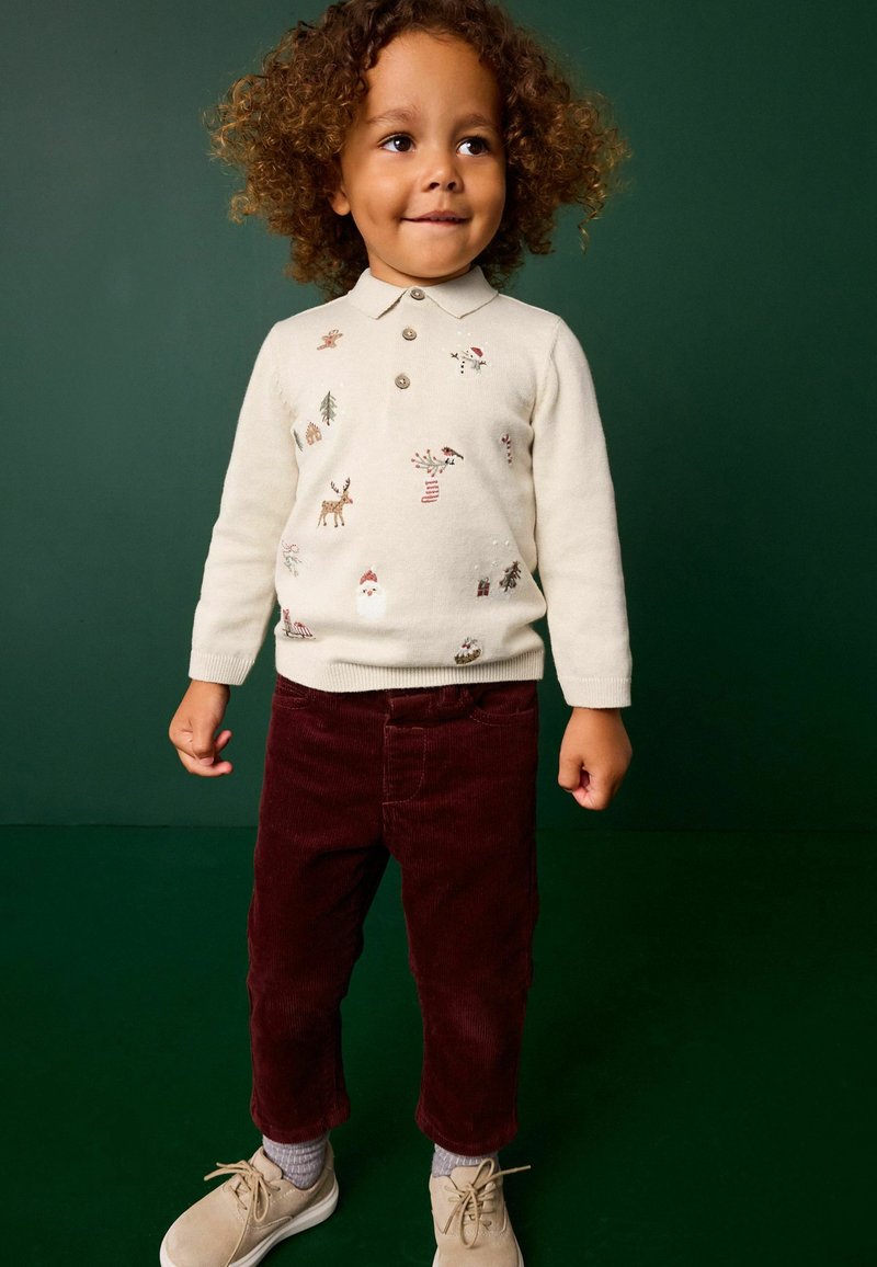 Next CHRISTMAS-REGULAR FIT - Top s dlhým rukávom - ecru santa snowman