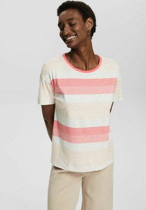 STREIFEN STRETCH - T-shirt imprimé - coral red