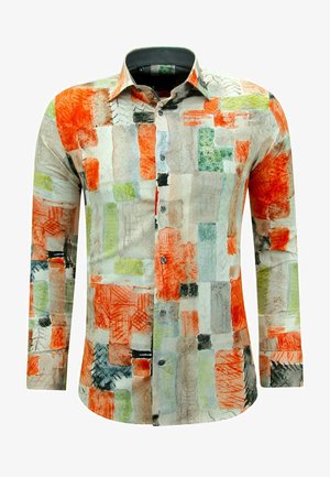 Local Fanatic PRINTS - Overhemd - grijs oranje