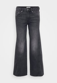 FRONT SEAM  - Wide leg - offblack