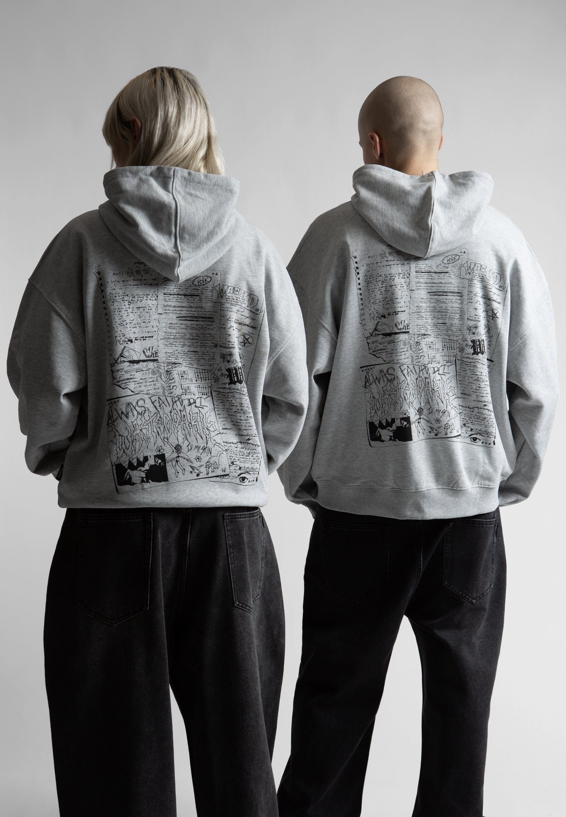 Wasted Paris DIARY BOXY ZIP HOODIE UNISEX - Bluză de molton cu