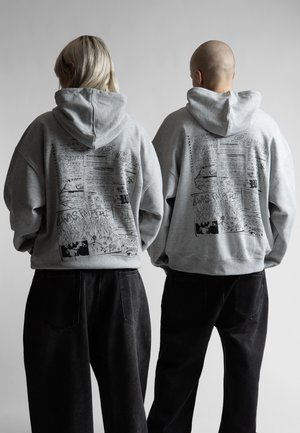 DIARY BOXY ZIP HOODIE UNISEX - Sweatjacke - ash grey