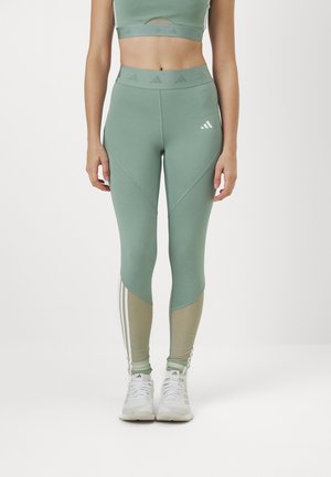 Leggings - silver green/white