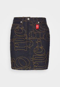 Fiorucci EMBROIDERED DENIM MINI SKIRT - Μίνι φούστα - brown